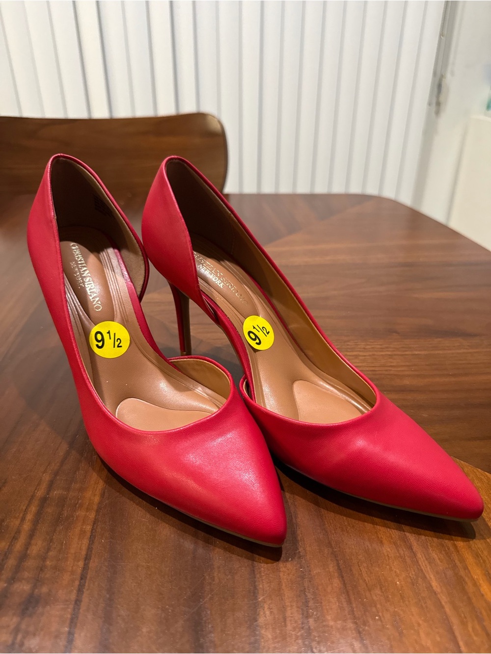 Christian Siriano Pump Lipstick Red Heels Size 9.5 NWOB